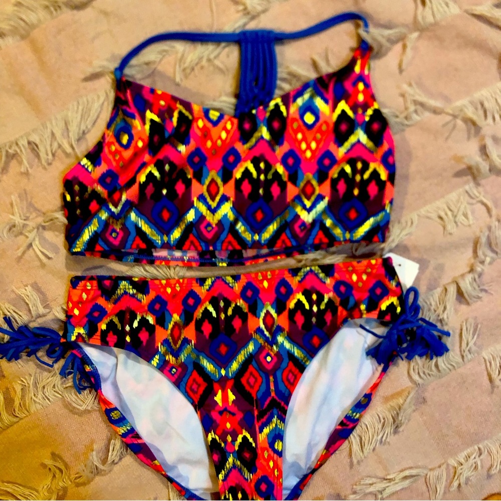 NWT girls two piece swim xl
